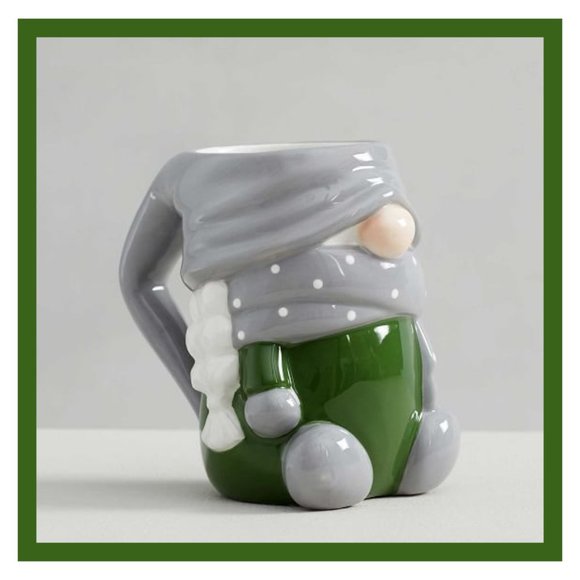 NEW Pottery Barn Figural Gnomette Ceramic Mug 13 OZ Earthenware - Picture 3 of 8